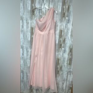 Pink 1 shoulder strap dress